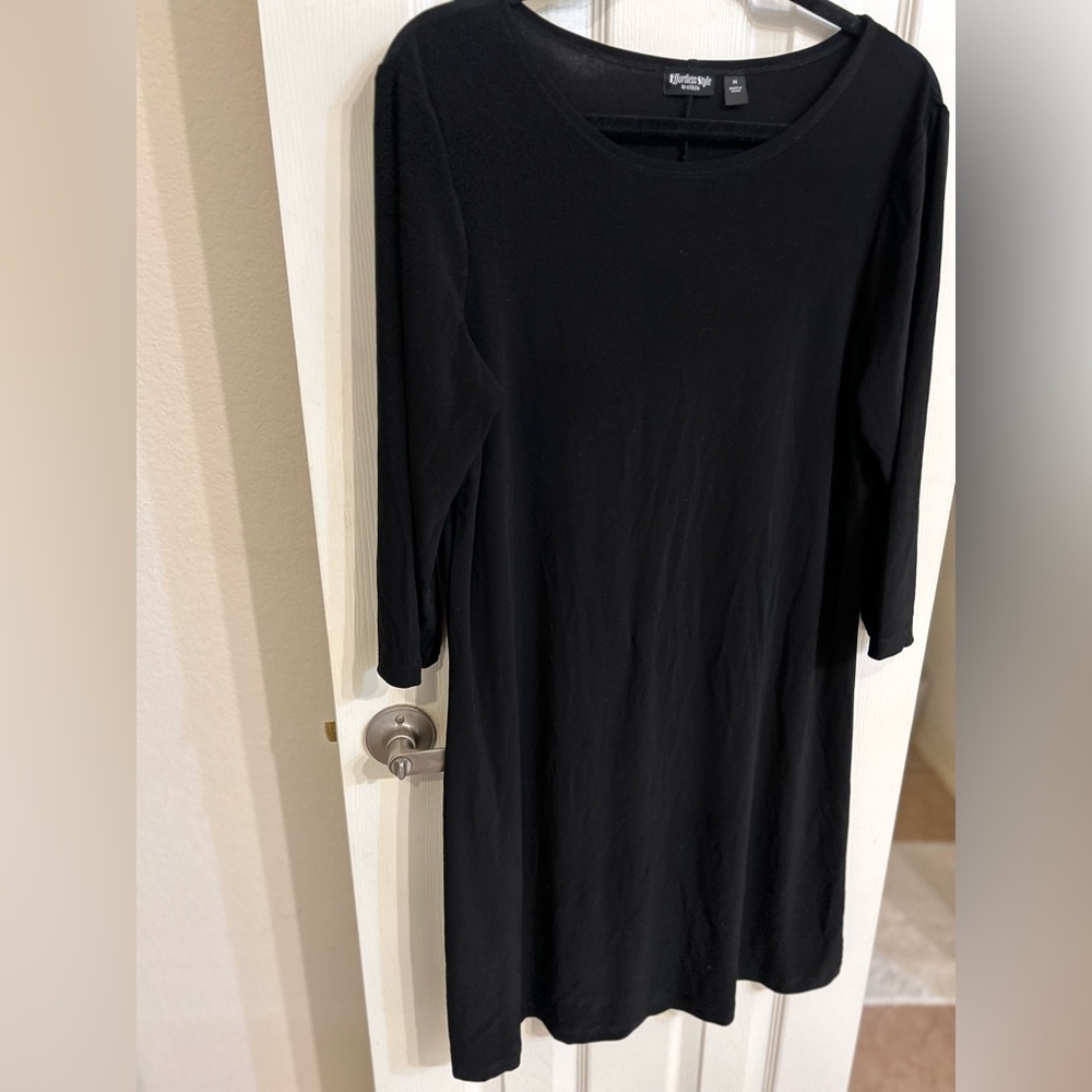 Effortless StyleCityKnits Black Knit Dress